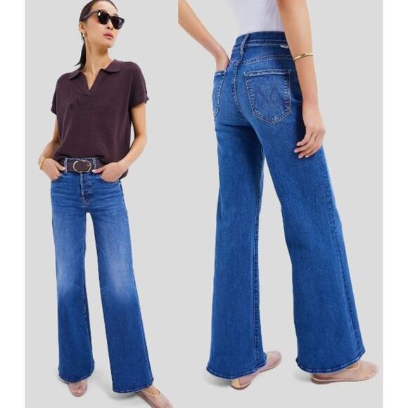 MOTHER Blue Flare & Wide Leg Jeans